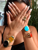 Black Onyx Cuff w/ Druzy Inclusions Cuff