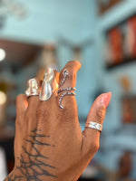 Rhodium Serpent Snake Ring