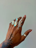 Rhodium Serpent Snake Ring