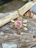 Rose Quartz Love Burst Necklace