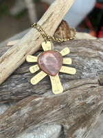 Rose Quartz Love Burst Necklace