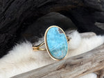 Large Larimar Oval Cuff