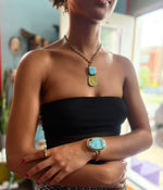 Large Larimar Oval Cuff