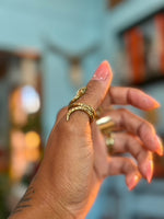 Brass Serpent Snake Ring