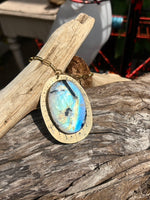 Shifting Light Rainbow Moonstone Necklace No. 7