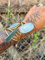 XL Cracked Rainbow Moonstone Intuition Cuff