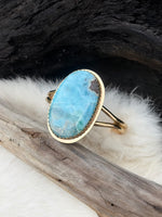 Large Larimar Oval Cuff