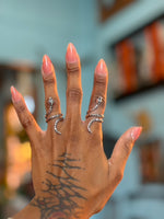 Rhodium Serpent Snake Ring