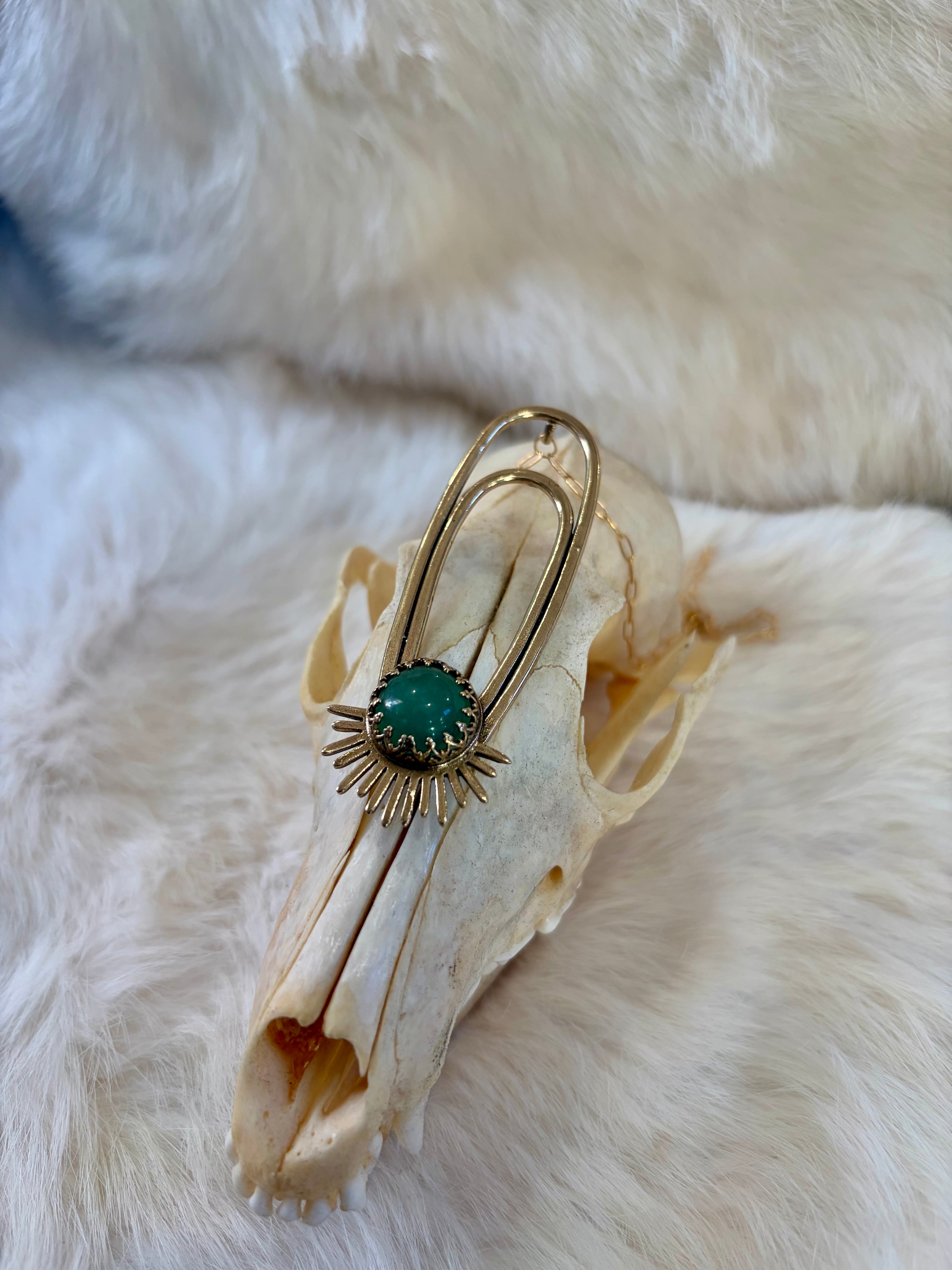 Green Aventurine Aten Sundrop Necklace Solar Seed