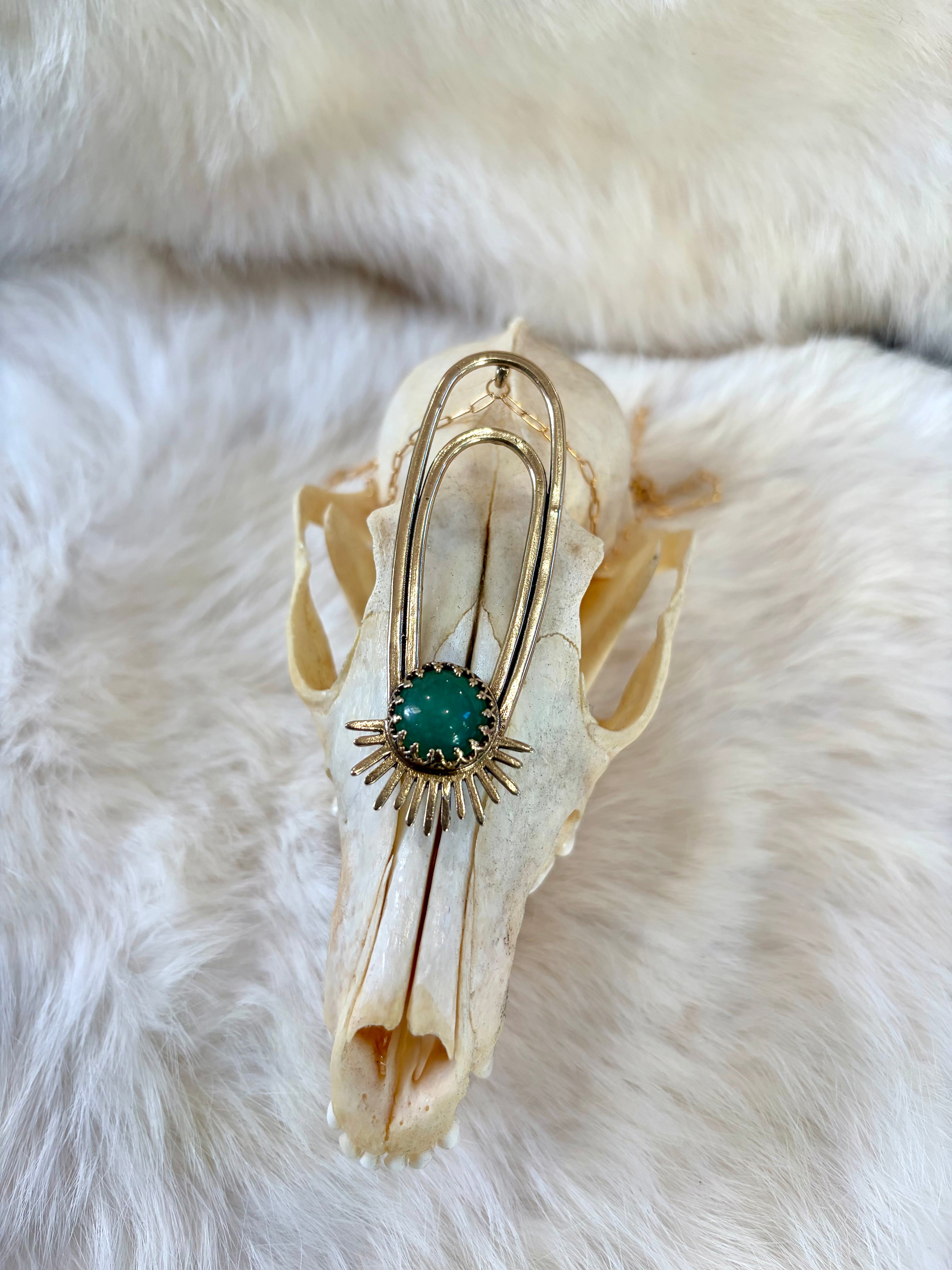 Green Aventurine Aten Sundrop Necklace Solar Seed