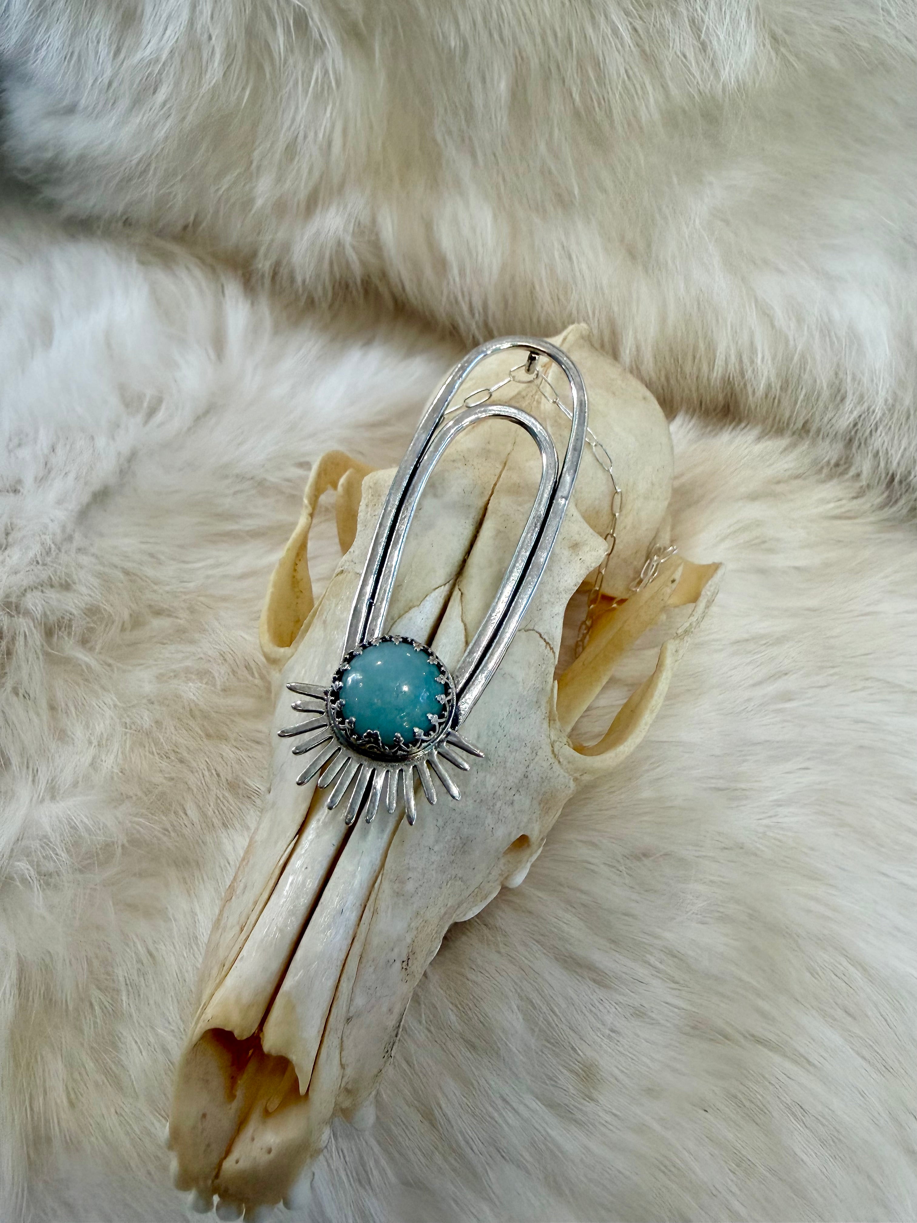 Amazonite Aten Sundrop Necklace Solar Seed