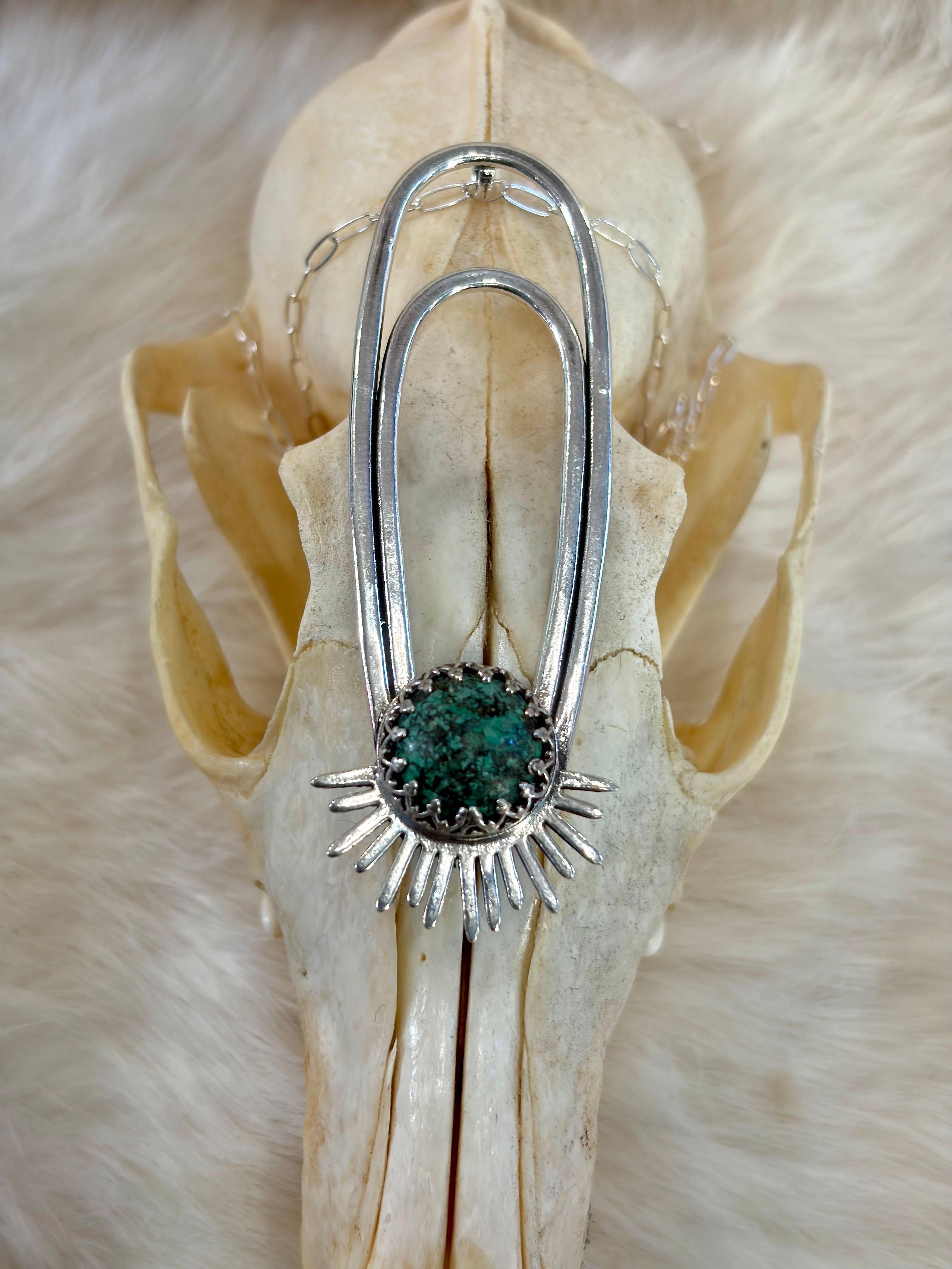 African Turquoise Aten Sundrop Necklace Solar Seed