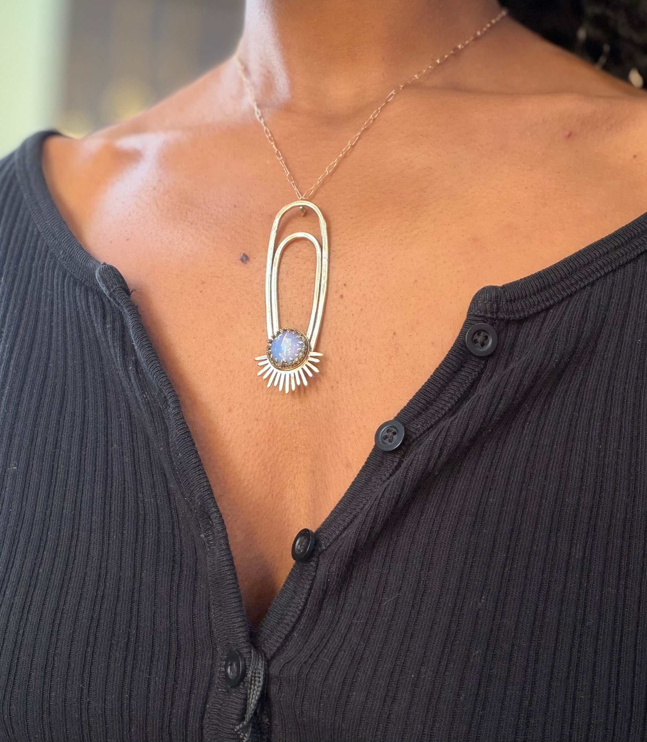 Opalite Aten Sundrop Necklace Solar Seed
