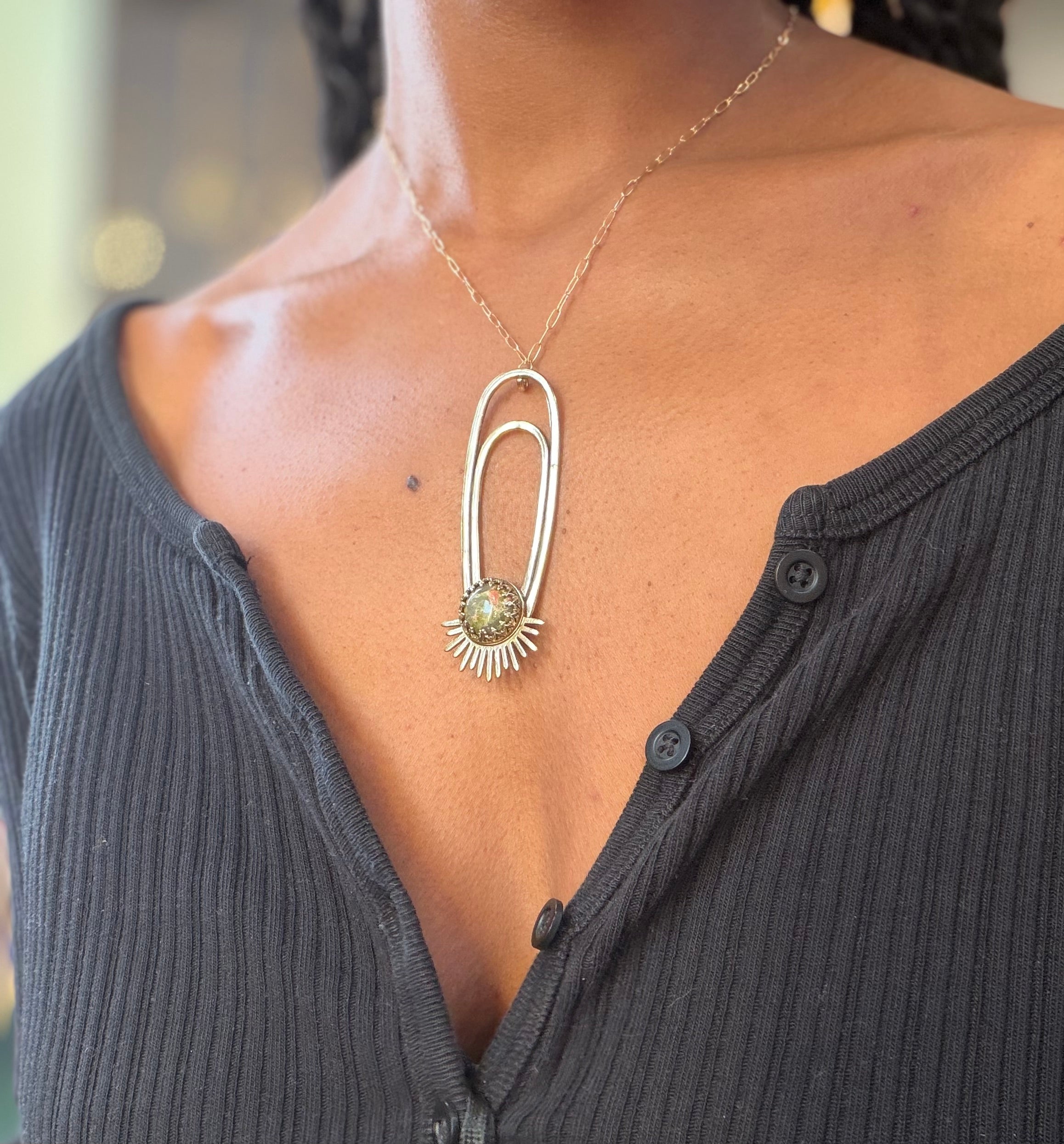 Unakite Aten Sundrop Necklace Solar Seed