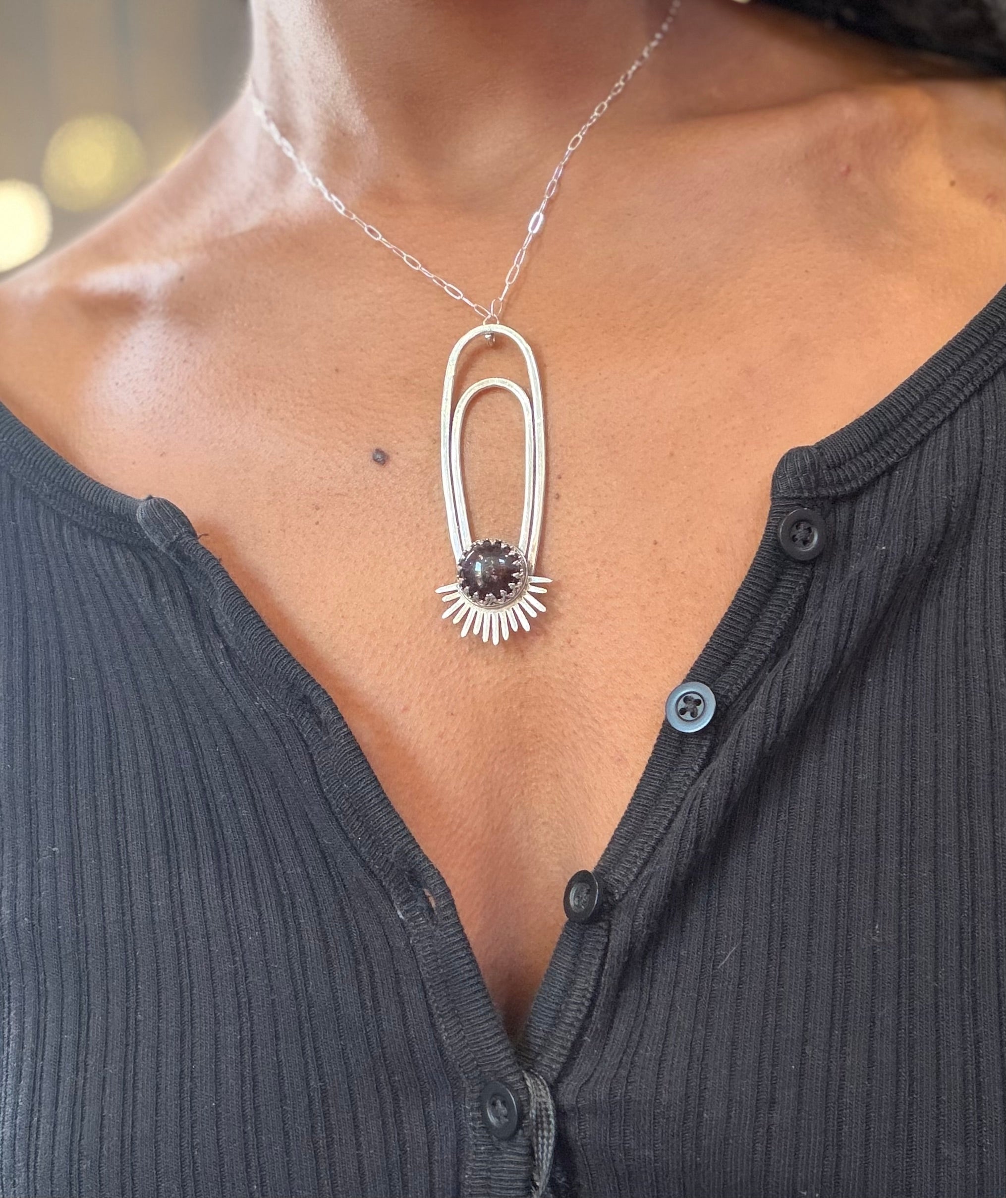 Amethyst Aten Sundrop Necklace Solar Seed