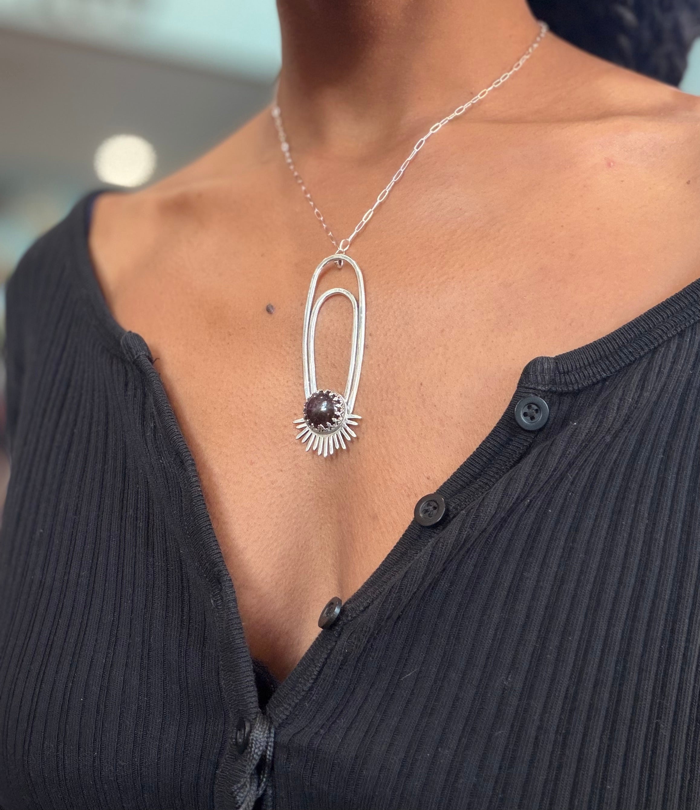 Amethyst Aten Sundrop Necklace Solar Seed