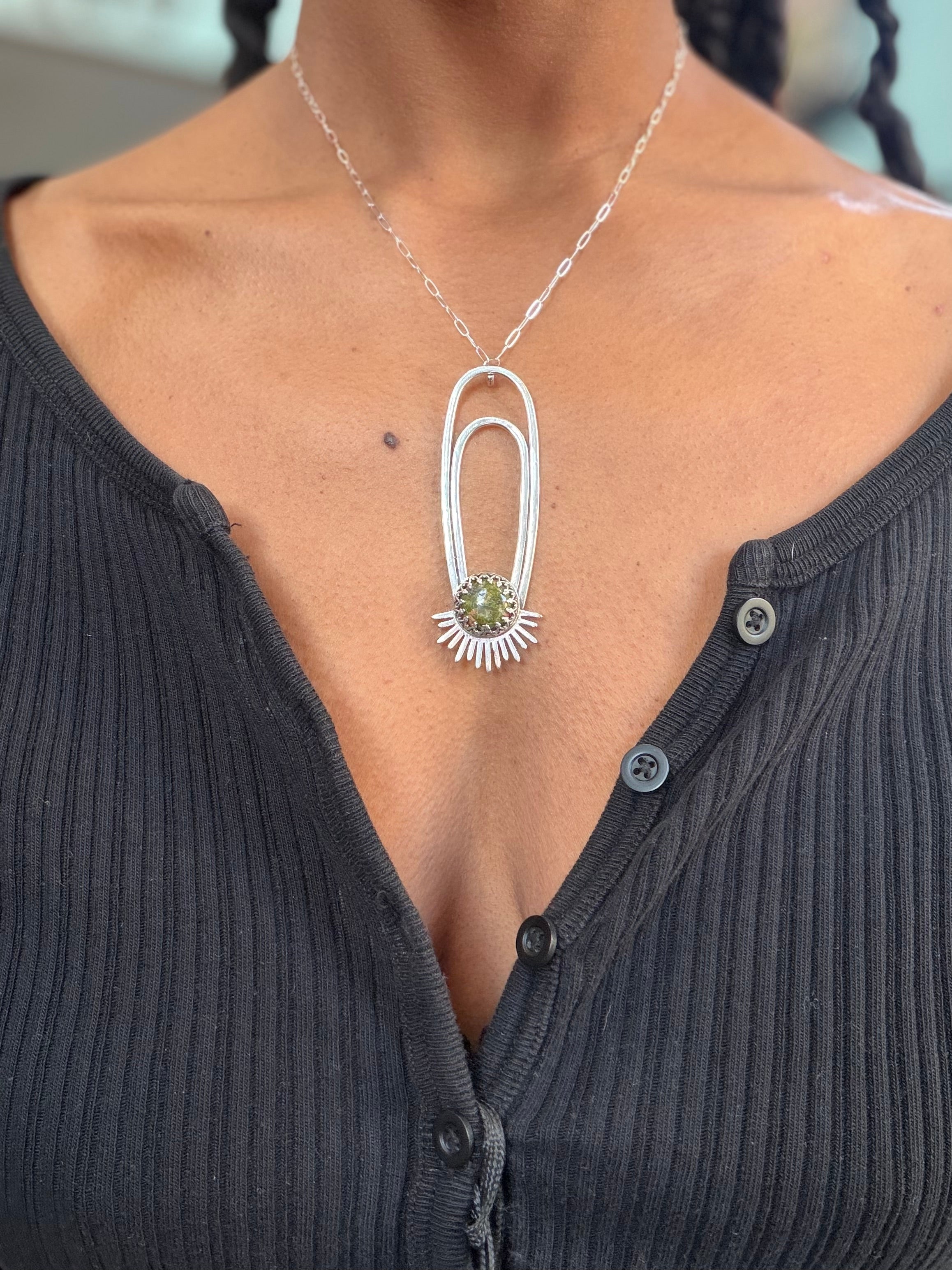 Unakite Aten Sundrop Necklace Solar Seed