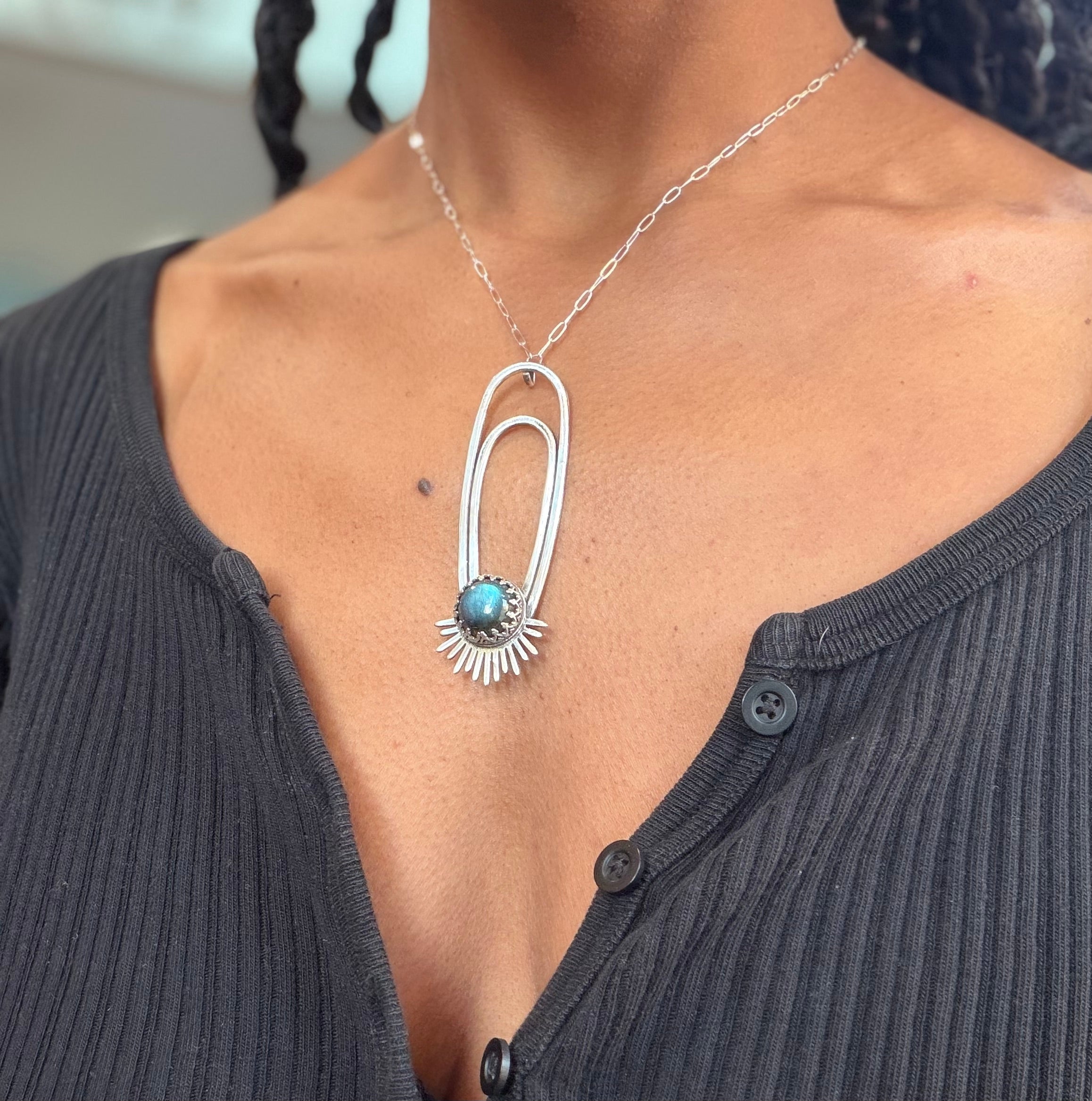 Labradorite Aten Sundrop Necklace Solar Seed