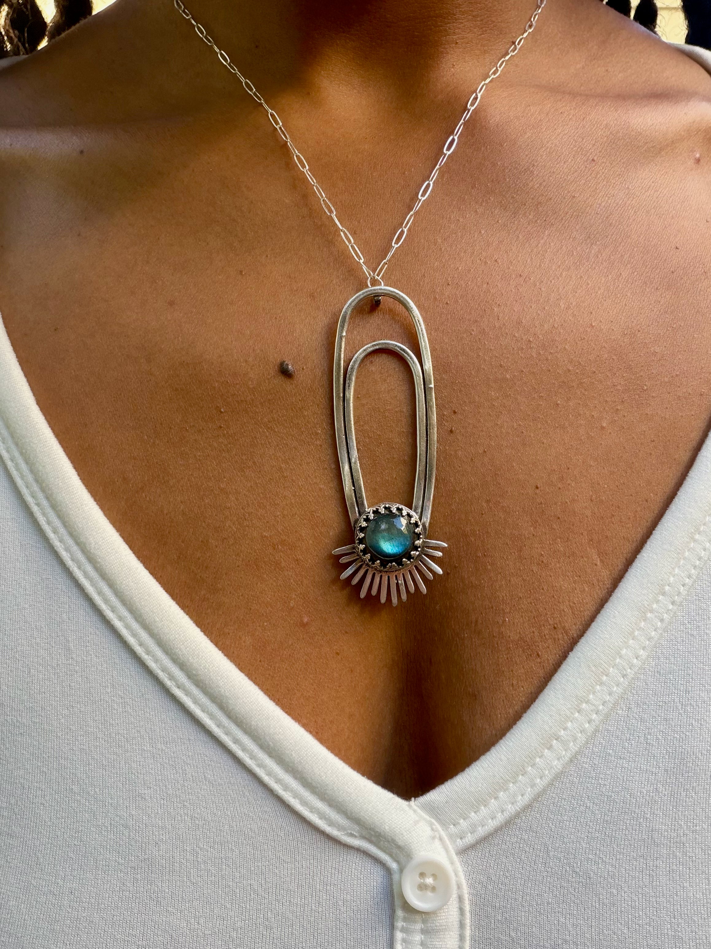 Labradorite Aten Sundrop Necklace Solar Seed
