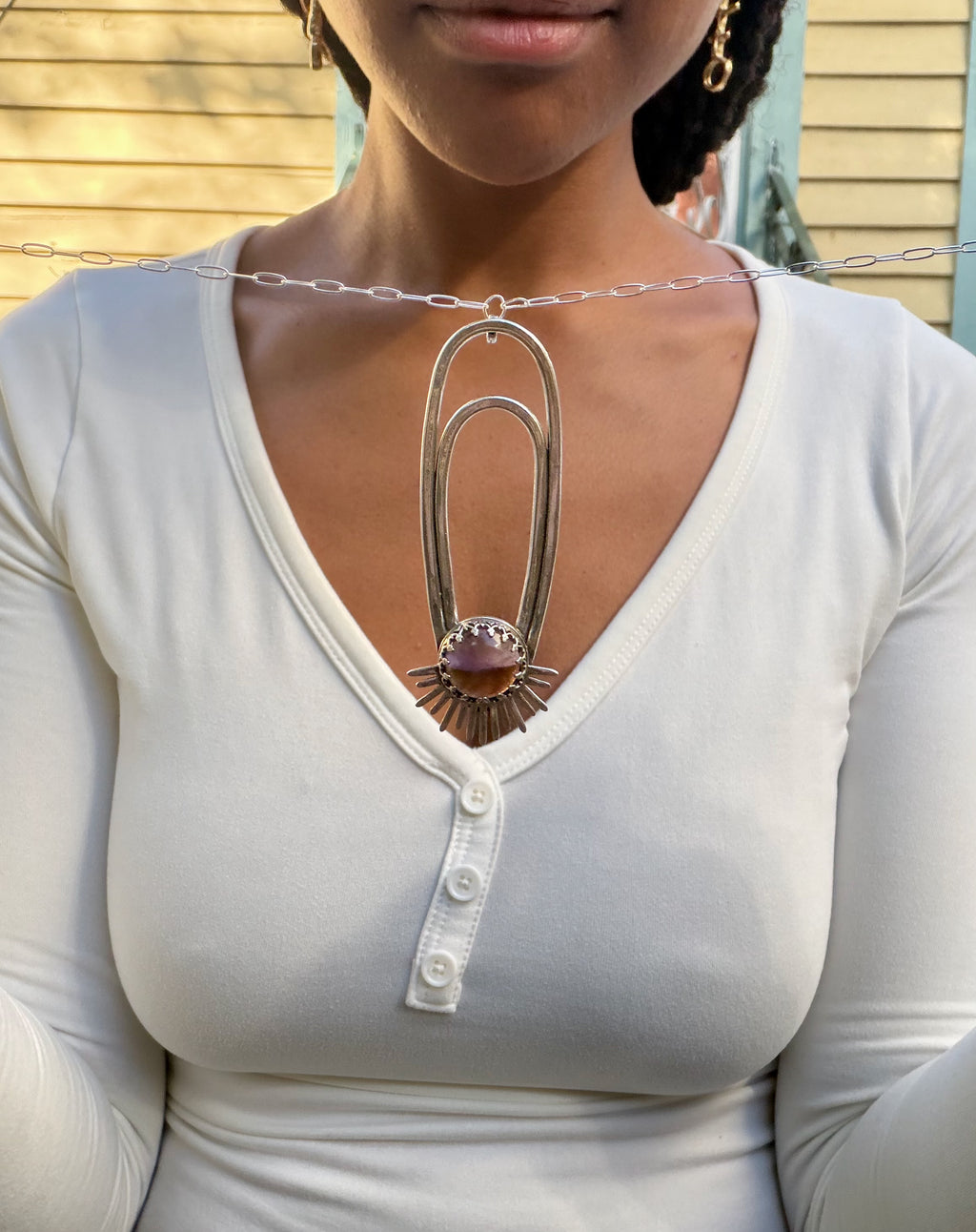 Amethyst Aten Sundrop Necklace Solar Seed