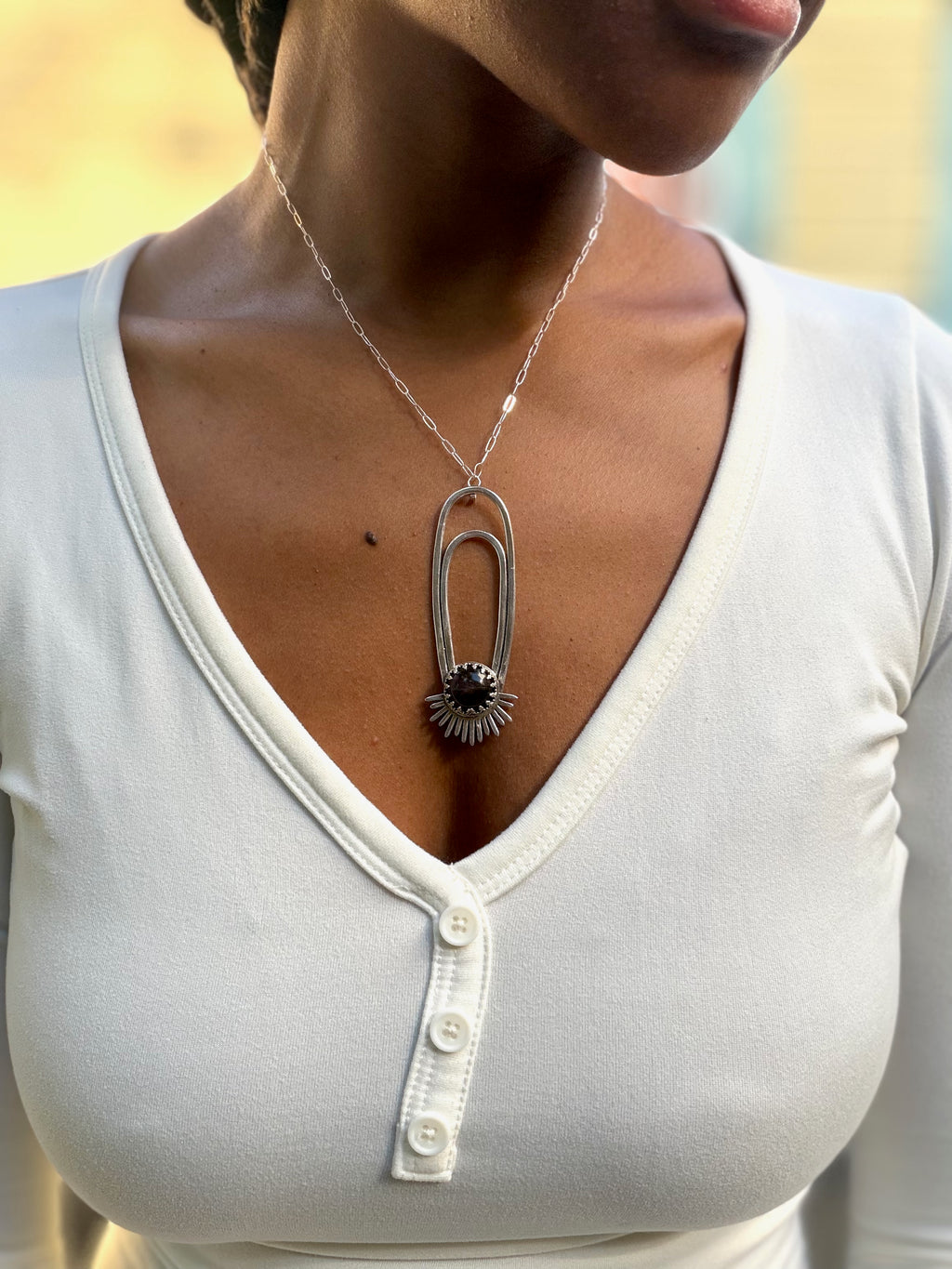 Amethyst Aten Sundrop Necklace Solar Seed