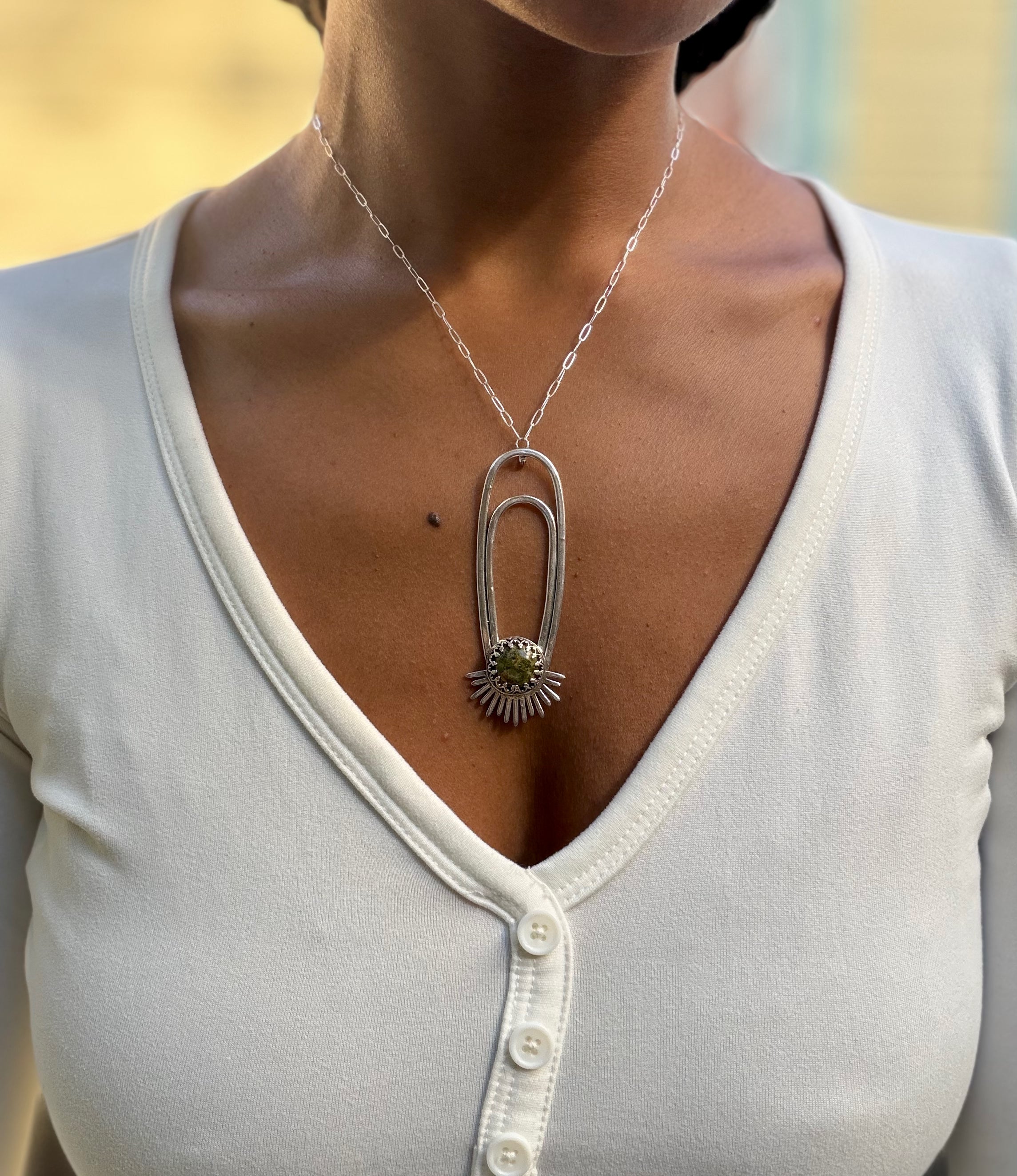 Unakite Aten Sundrop Necklace Solar Seed