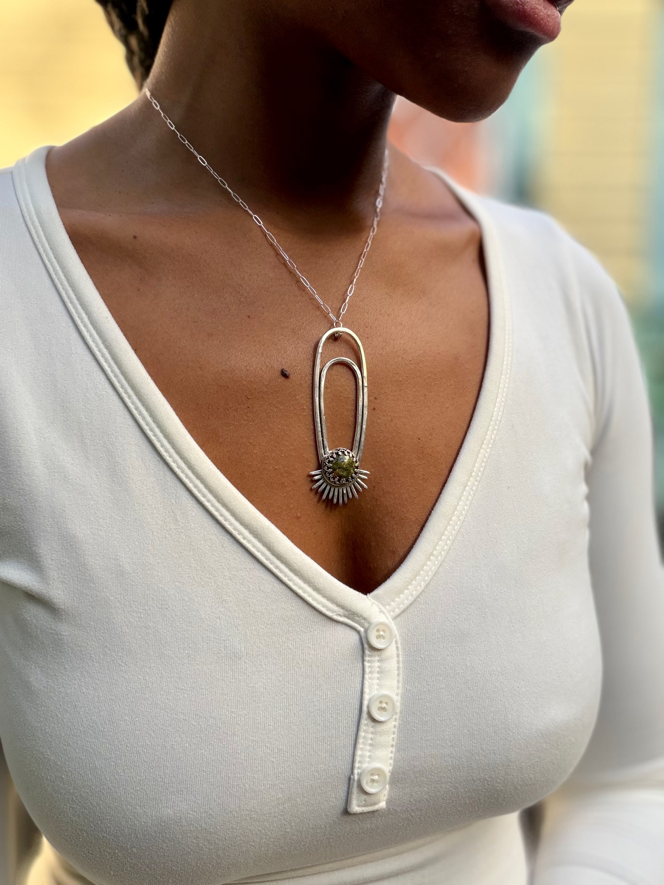 Unakite Aten Sundrop Necklace Solar Seed