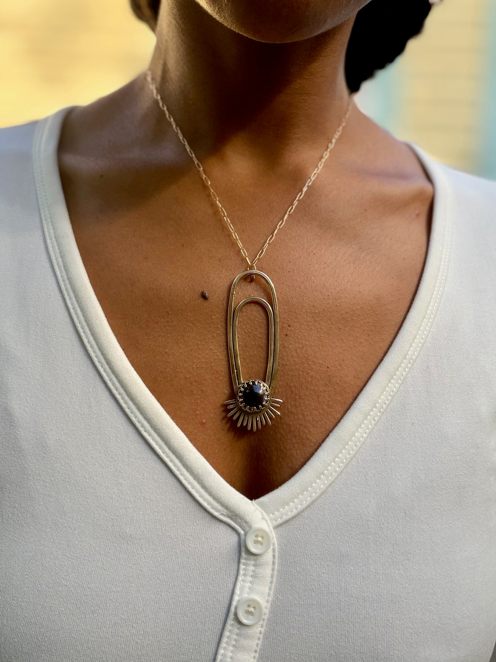 Amethyst Aten Sundrop Necklace Solar Seed