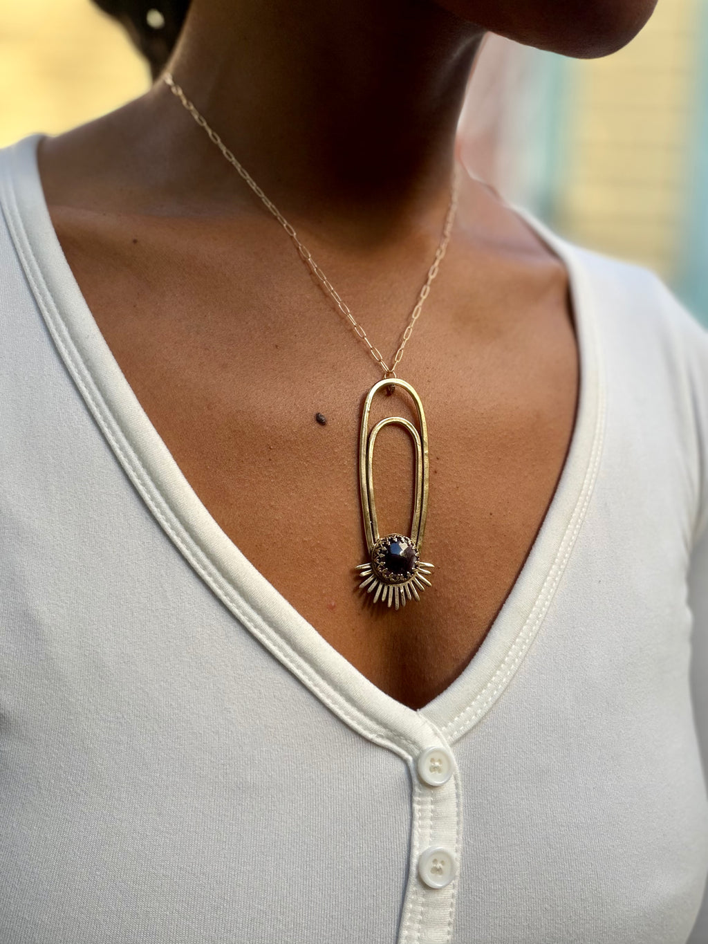 Amethyst Aten Sundrop Necklace Solar Seed