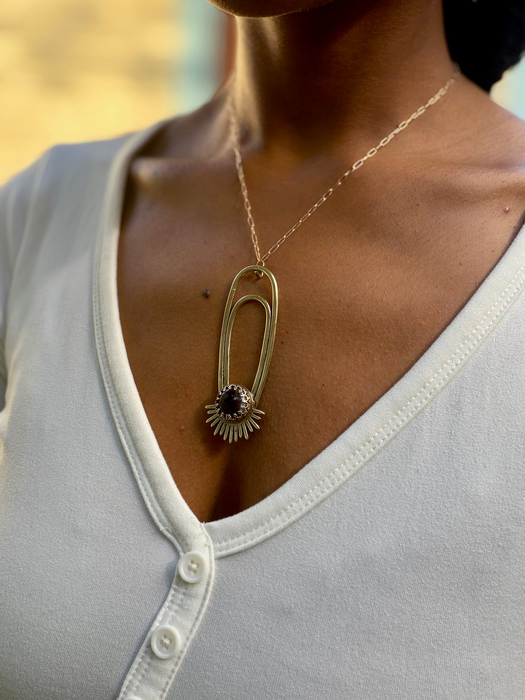 Amethyst Aten Sundrop Necklace Solar Seed