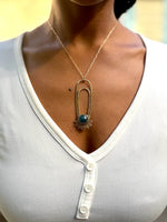 Blue Apatite Aten Sundrop Necklace Solar Seed