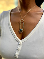 Blue Apatite Aten Sundrop Necklace Solar Seed