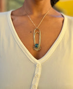 Blue Apatite Aten Sundrop Necklace Solar Seed