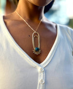 Blue Apatite Aten Sundrop Necklace Solar Seed