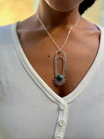 Blue Apatite Aten Sundrop Necklace Solar Seed