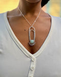 Amazonite Aten Sundrop Necklace Solar Seed