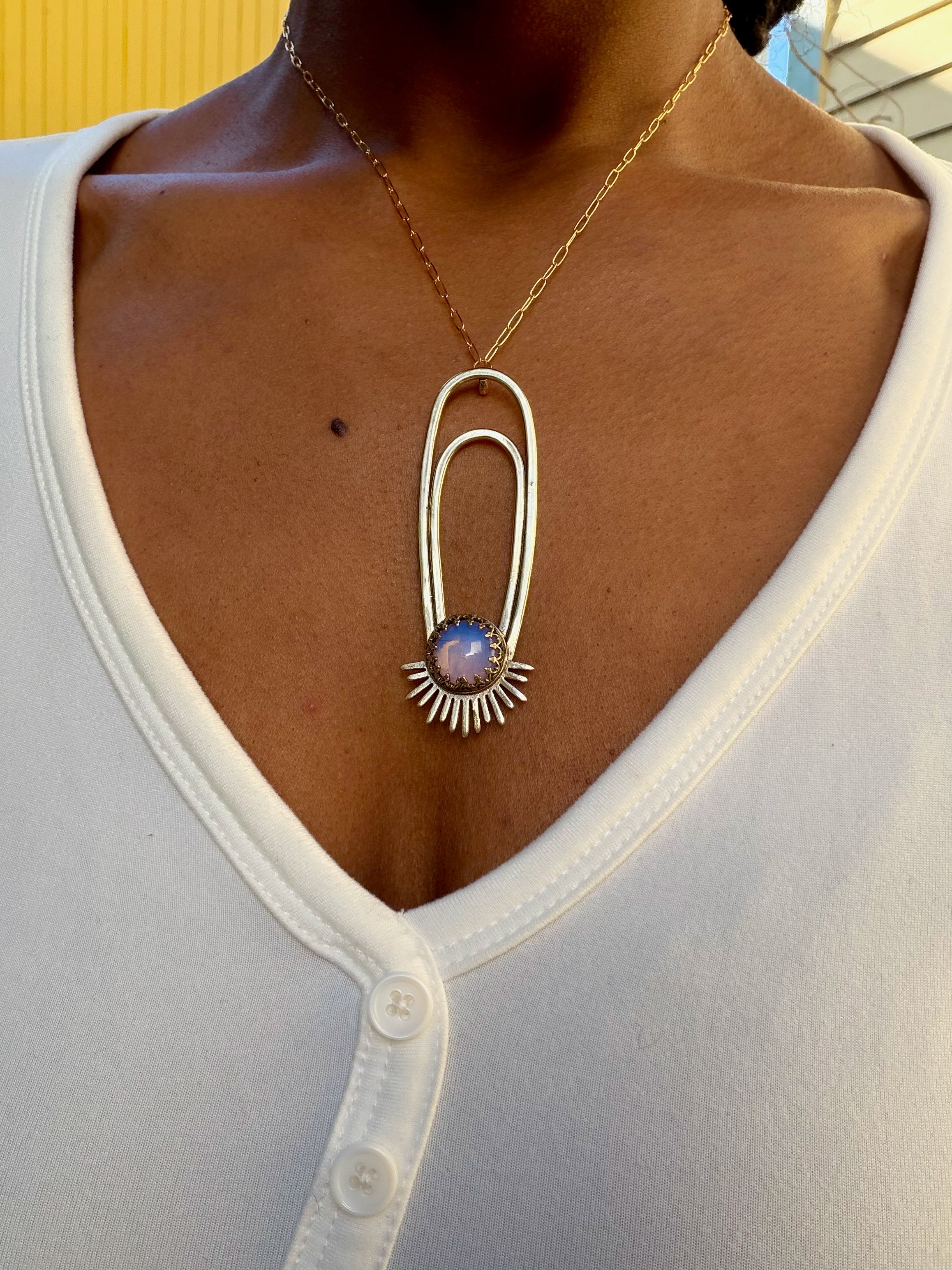 Opalite Aten Sundrop Necklace Solar Seed