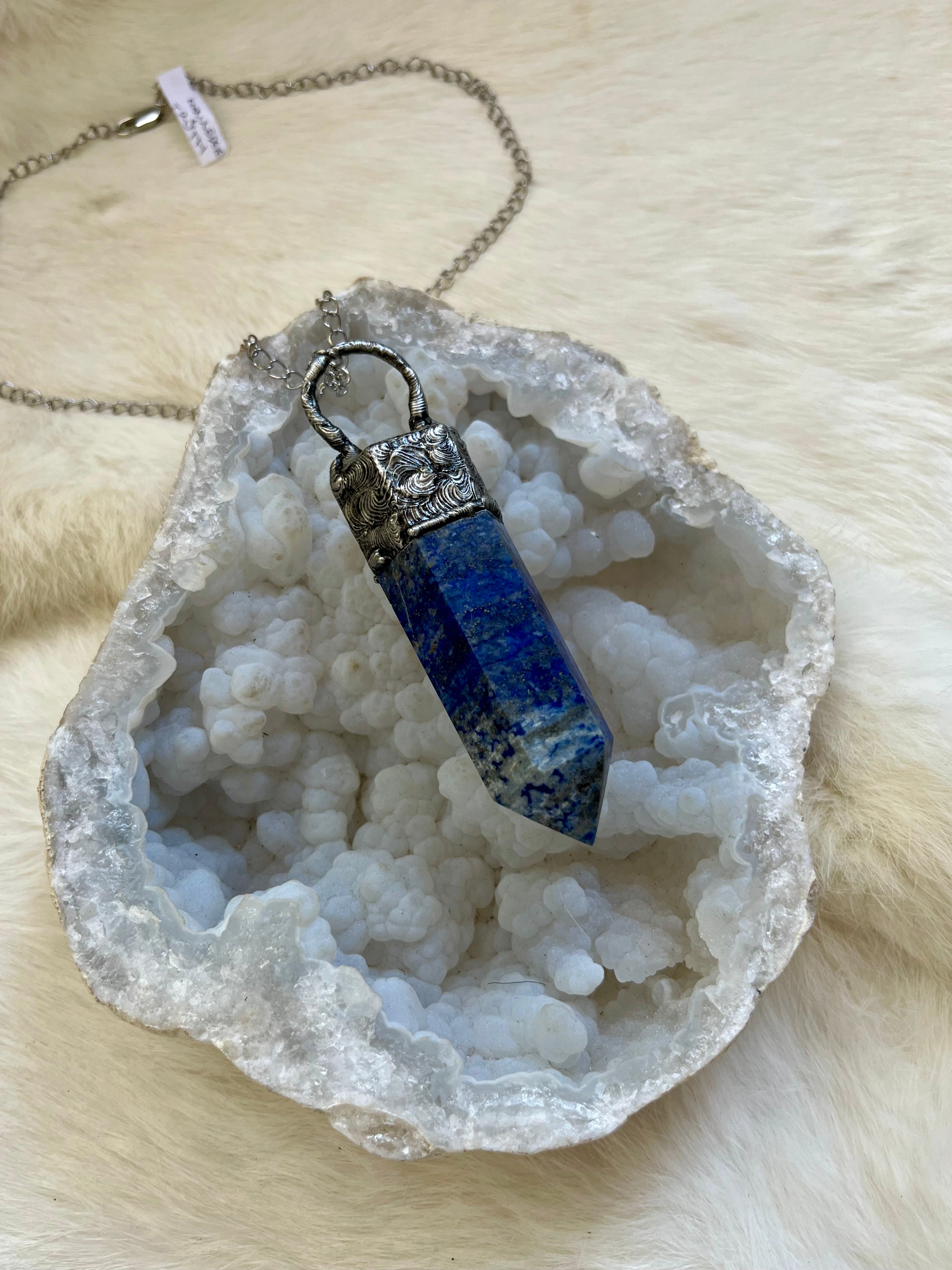 XL Lapis Lazuli Point Speak Your Truth Necklace