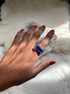 Lapis Lazuli Soul Purpose Brass Ring