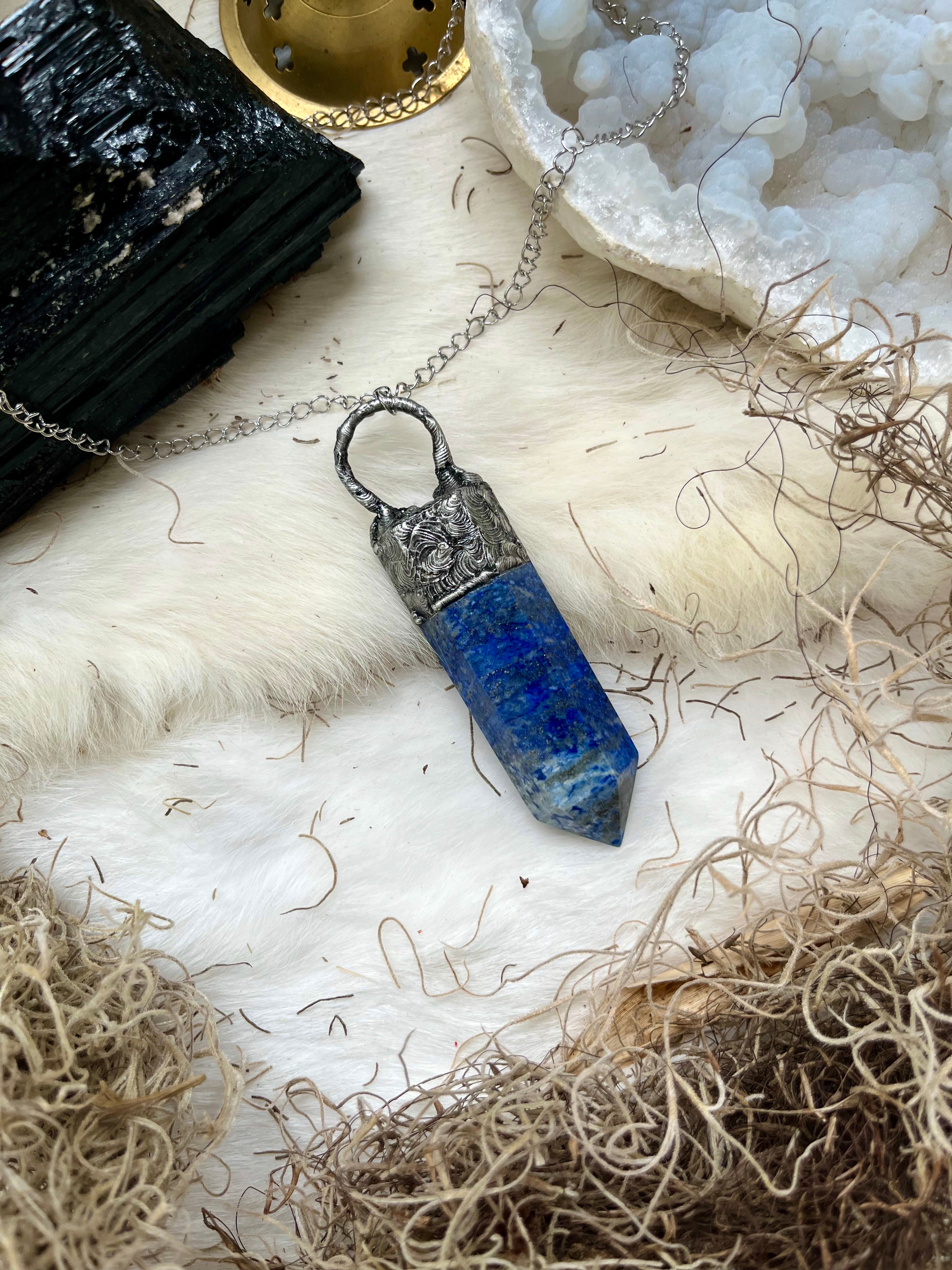 XL Lapis Lazuli Point Speak Your Truth Necklace