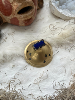 Lapis Lazuli Soul Purpose Brass Ring