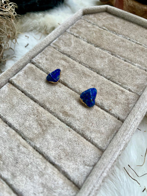 Lapis Lazuli Studs Pair