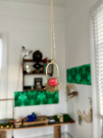 Rhodochrosite Aten Sundrop Necklace First Light