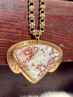 Steady Your Stress Crazy Lace Agate Necklace No. 1
