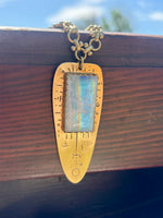 Shifting Light Rainbow Moonstone Necklace No. 6