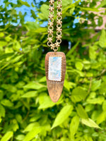Shifting Light Rainbow Moonstone Necklace No. 6