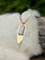Shifting Light Rainbow Moonstone Necklace No. 6