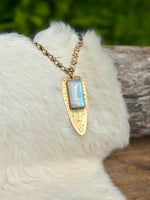 Shifting Light Rainbow Moonstone Necklace No. 6