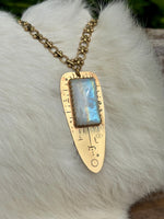 Shifting Light Rainbow Moonstone Necklace No. 6