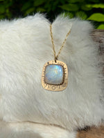 Shifting Light Rainbow Moonstone Necklace No. 5